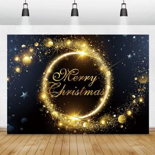 Merry Christmas Photo Backdrop Fantasy Glitter Stars Dots New Year Party Customized Portrait Photozone Photography Background
