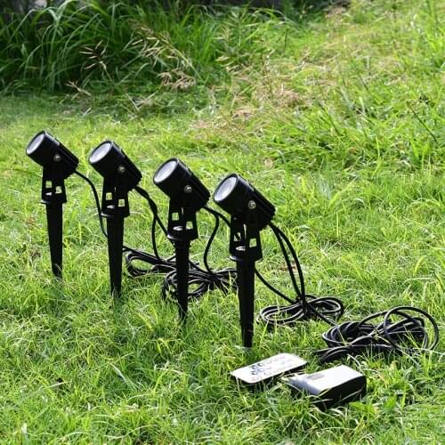 Garden Lawn Spike Lights Low Voltage LED Landscape Lighting IP65 Waterproof Outdoor Lamp Warm White RGB for Walkway Trees Yard