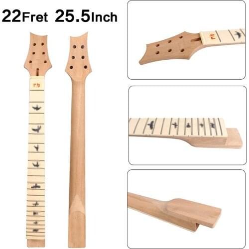 One Electric Guitar Neck Mahogany+Maplefingerboard Hand-made Unfinished 22 fret 25.5 inch or24.75inch