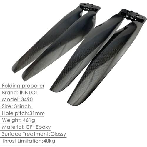 34inch folding Propeller 34*90 3490 drone Propeller carbon fiber Multi Rotor Propeller For Agricultural Heavy load UAV INNLOI