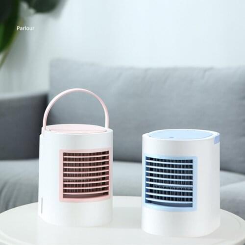 WT-F11 Mini USB Portable Air Cooler Fan Air Conditioner Light Desktop Air Cooling Fan Humidifier Purifier For Office Bedroom