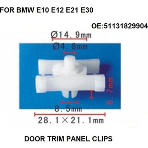 X10 Pieces Door Side Impact / Rocker Moulding Clip for BMW E10 E12 E21 E30 51131829904