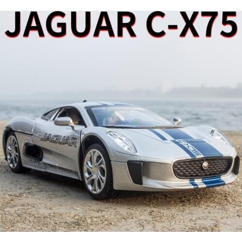 1:32 Jaguar C-X75 Sports Car Model Toy Simulation Pull Back Alloy Die Cast Toys Vehicle For Boys Girls