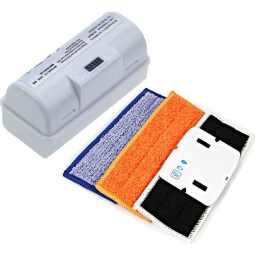 1pc Dry Pad Mop+1pc Wet Pad Mop+1pc Damp Pad Mop+ 5300mAh 3.6V battery for iRobot Braava Jet 240 241 244 robot Spare parts