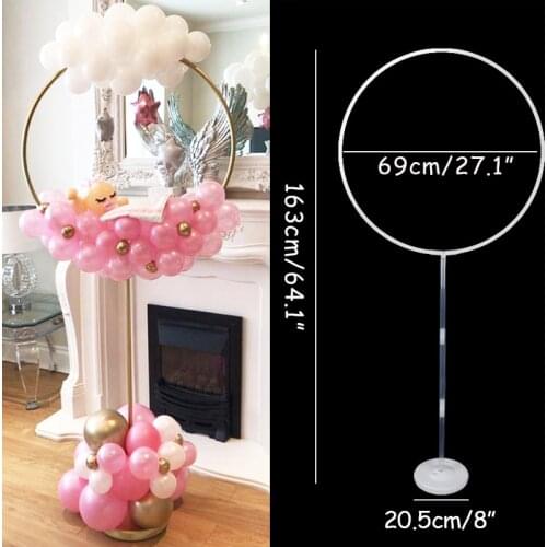 Heart Round Circle Ballon Stand Balloons Hoop Holder Colmn Weddng Backdrop Balons Farme Birthday Party Baby Shower Decorations