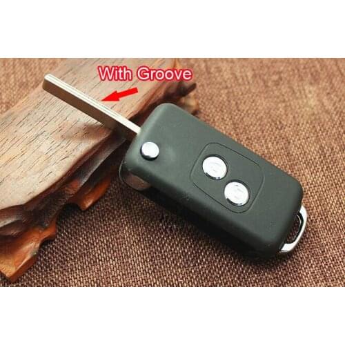 2 Buttons Replacement Modified Flip Folding Remote Key Shell Case For Citroen Triumph With VA2 Blade Fob Key Cover