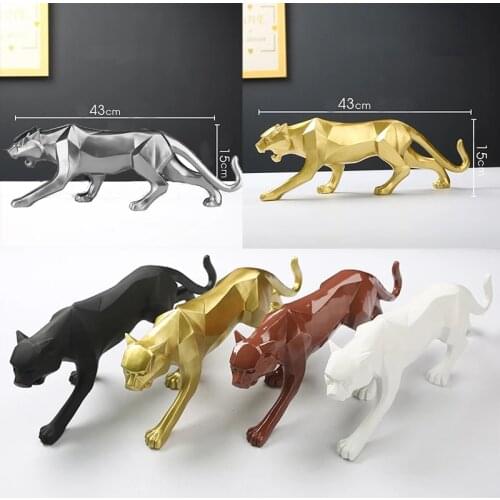 2021 Abstract Totem Leopard Wolf Dog Ornaments Statue Ornament Resin Furnishing Home Decoration Accessories Modern Crafts