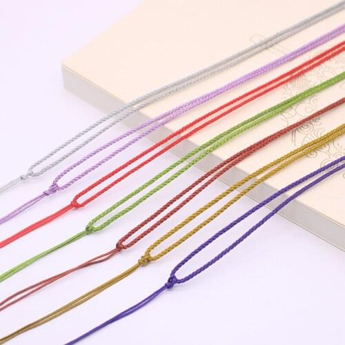 30pcs Adjustable Braided Rope Hand Woven Necklace Cord Women DIY Jewelry Crafts Accessories Multi Color Handcraft Supplies 65cm