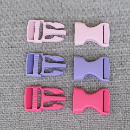 5 Pcs/Lot 25mm Colourful Plastic Release Buckle Strap For Bag Dog Collar Necklace Bracelet Paracord Sewing Accessory