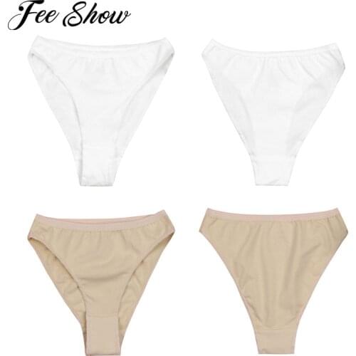 Girls Ballet Dance Costumes Kids Gymnastics Shorts High Leg Cut Briefs Underwear Ballet Stage Gym Leotard Practice Shorts