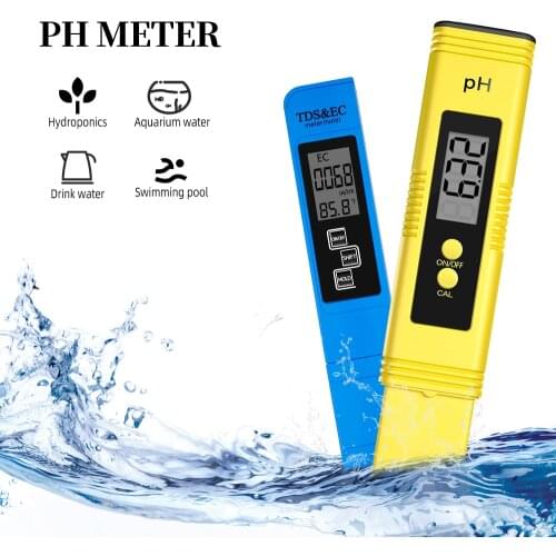 2pcs Digital 0.0-14.0 PH Meter Tester 0-9990ppm Digital TDS EC LCD Water Purity PPM Aquarium Filter 28%off