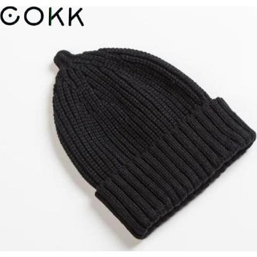 COKK Cute Hat Women Autumn Winter Beanie Knitted Hats For Women Girls Bonnet Thick Warm Beanies Hat Female Design New 2020 Gorro
