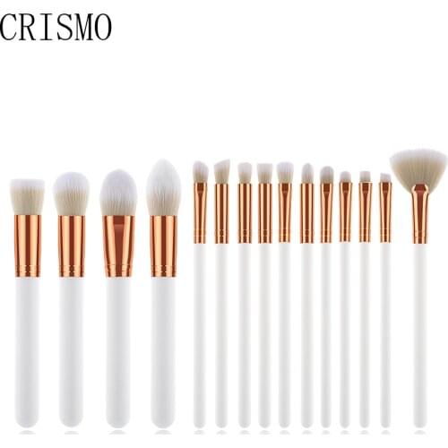 CRISMO White Makeup Brushes Set Professional Foundation Powder Blush Highlighter Eyeshadow Brush Premium Eye Makeup Brush