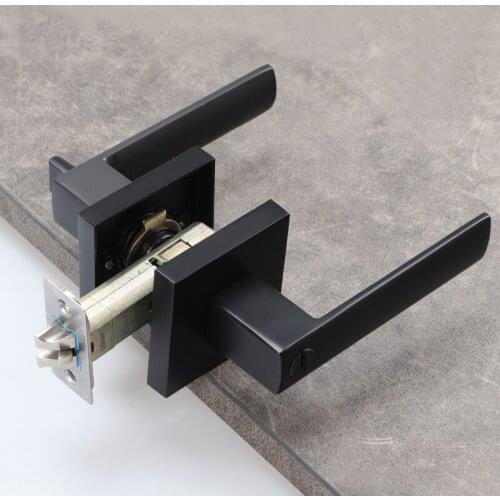 Stainless Steel Door Handle with Locking Cylinder Polished Rear Front Lever Lock Interior Home Security Accessories