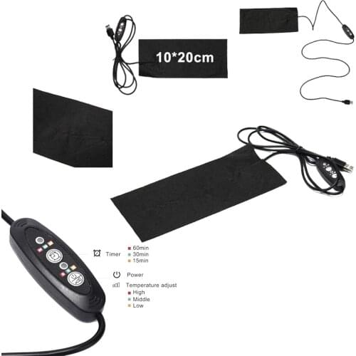 USB Electric Heating Pad 3 Gear Adjusted Temperature DIY Thermal Vest Jacket Clothing Gloves Shoes Heated Pads Hot Sale