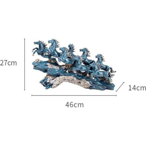 Feng Shui creative home modern minimalist living room eight horse crafts ornaments