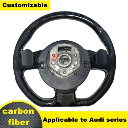 Customized Carbon Fiber Racing Steering Wheel for Audi A3 A2 A5 A6 A7 A4L A6L Q3 Q5L Q7 A1 TT A8 2015 2016 2017 2018 2019 2020