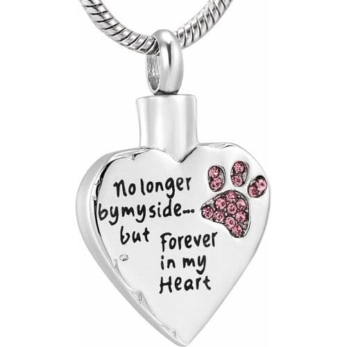 IJD9981 No Longer by My Side,But Forever in My Heart Carved Locket Cremation Urn Necklace,5Pcs Blue 5Pcs Pink No Chain