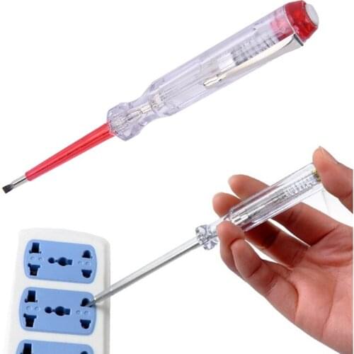 Screwdriver Voltage Test Induced Electric Tester Pen 250V Detector Probe Pen DC Probe Light System Test Probe