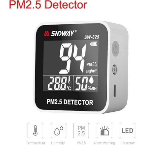 Intelligent PM 2.5 Monitor Digital Air Quality Monitor Rechargeable Mini Temperature Meter Tumidity Gas Analyzer Gas Detector