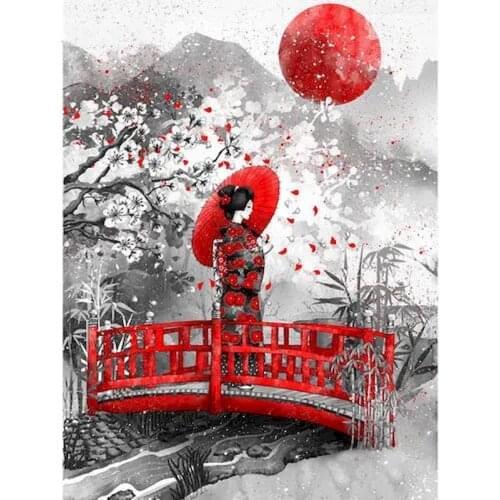 GATYZTORY Frame Kimono Woman DIY Painting By Numbers Modern Wall Art Canvas Painting Hand Painted Gift For Living Room