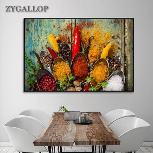 Food and Spices Canvas Painting Modern Wall Paintings For Kitchen Restaurant Home Decoration HD Pictures Printed Canvas Posters