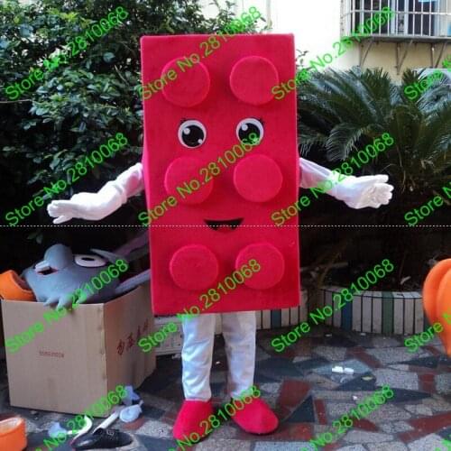 Make EVA Material Red yellow blue blocks Mascot Costumes Crayon Cartoon Apparel Birthday party Masquerade 953
