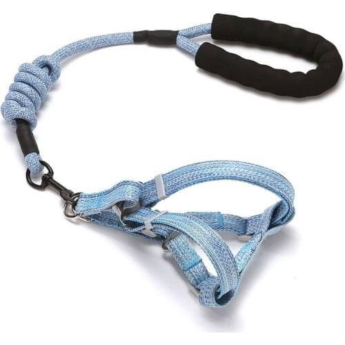 New Pet Leash Chain Dog Harness and Leash Set Adjustable Pet Chest Strap Accessories