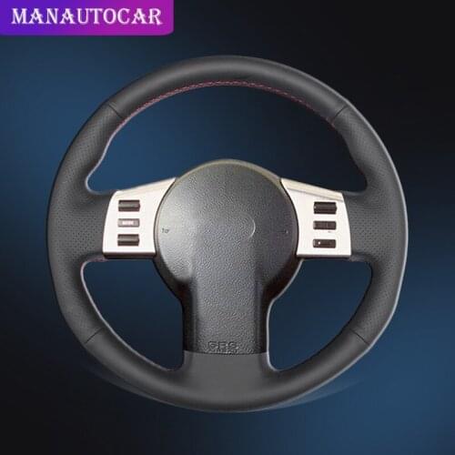 Car Braid On The Steering Wheel Cover for Infiniti FX FX35 FX45 2003-2008 Nissan 350Z 2003-2009 Auto Leather Covers Car-styling