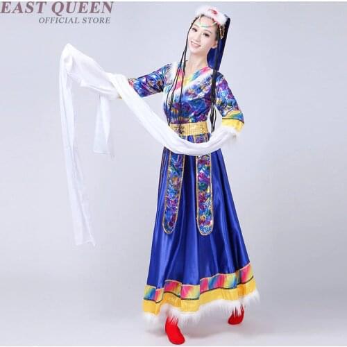 Wholesale Tibetan dress Chinese folk dance costumes clothing dress stage dance wear performance Chinese dance costumes FF926