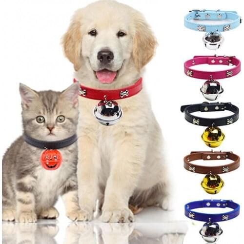 Pet Bone Collar with Bell Wearable Bite Resistant Traction Leash Dog Supplies Wallk The Pets Accessories mascotas