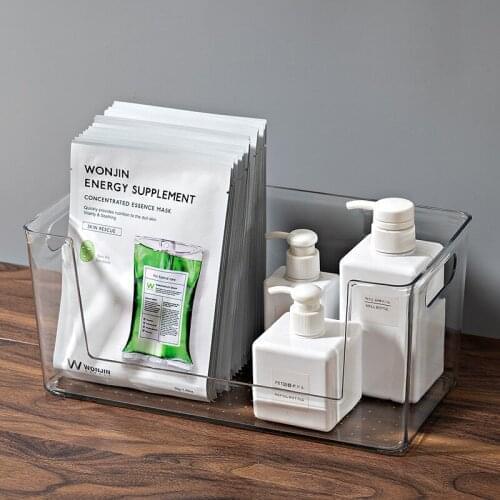 Plastic Home Office Bathroom Storage Box Grid Desktop Sundries Storage Box Makeup Organizer Cosmetic Closet Bin Case