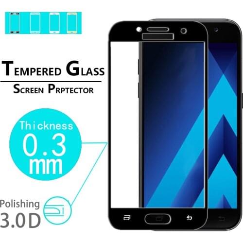 Full glass Cover 3D tempered glass film For Samsung Galaxy A7 2017 A720F 3D Curved Glass film For Galaxy A720F edge glass film