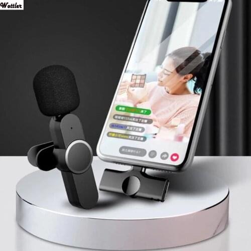 Portable Wireless Lavalier Microphone Mini Mic for iPhone Android Phone Youtubers Facebook Live Broadcast