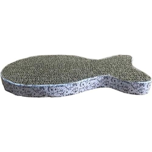 Portable Wear-resistant Cat Scratch Pad Toy Fish Shape Mini Corrugated Scratcher Board Pet Mat Supplies Pet Products Accessories