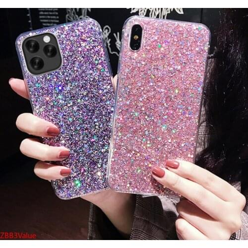 Luxury Glitter Sequins Shockproof Silicone Case For Xiaomi Mi 8 9 SE A2 Lite A3 CC9 Redmi Note 9 6 7 8 Pro 9S 5 Plus Bling Cover