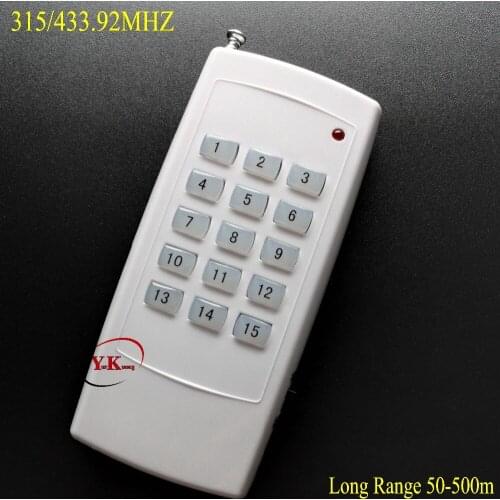 15 CH Button Key pad RF Wireless Remote Control/Radio Controller/Transmitter controller for wireless receiver 315 433 Long Range