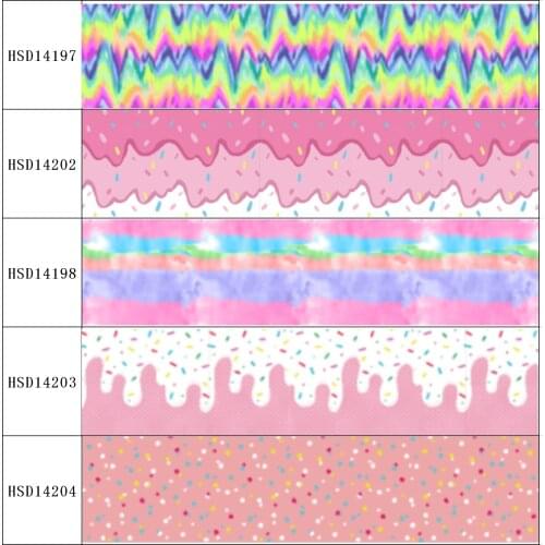 22MM 25MM 38MM 50MM 75mm Printed Pattern on Grosgrain Ribbon for diy ribbon