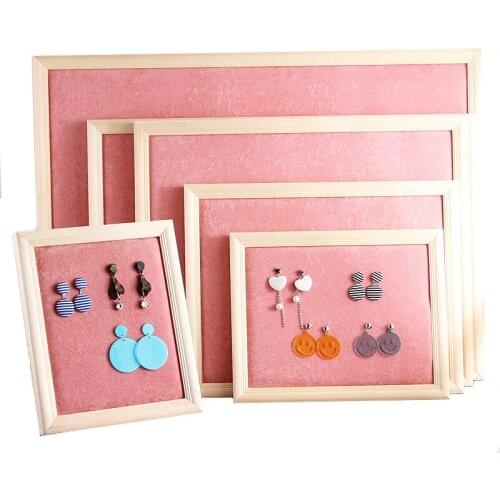 Pink Velvet Jewelry Display Board Earrings Display Props Ear Stud Necklace Ring Display Shelf Jewlery Organizer Earring Holder