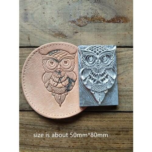 Hand-work unique design leather working tools carving punches stamp craft tools- 3D owl pattern