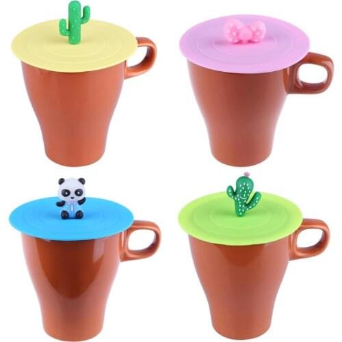Driking Cup Lid Silicone Anti-dust Bowl Cover Cup Seals Glass Mugs Cap Heat Resistant Tea Cup Lids Kitchen tools