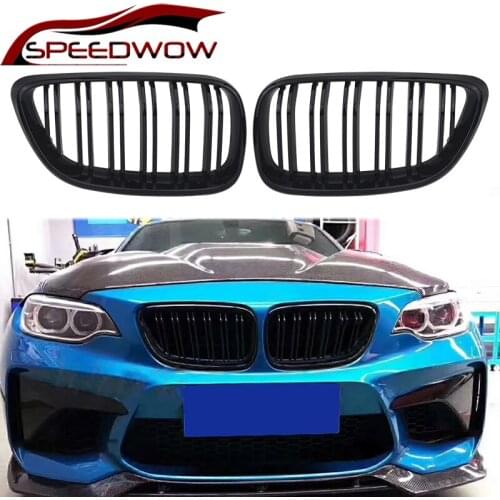 SPEEDWOW For BMW 2 Series F22 F23 F87 M2 2014-2018 Car Front Grille Front Bumper Kidney Grill Grilles Car Exterior Parts 1 Pair