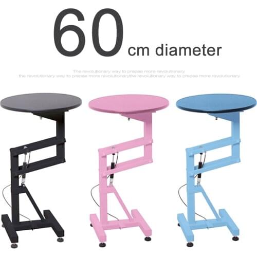 60cm Dia Pet Grooming Table Professional Adjustable Air Pressure Lift Up Round Rotary Desk cat groomer Hair Care Dryer Cleaning