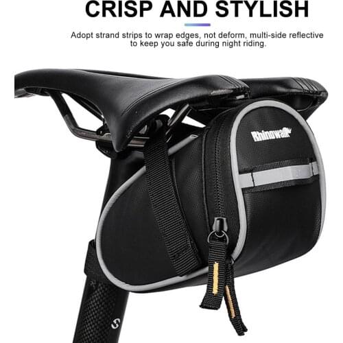 Bicycle Saddle Bag 3D Rainproof Bike Seatpost Bag With Reflective Strip MTB Road Bike Tail Bag For Cycling Bike Accessories
