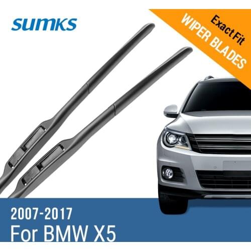SUMKS Wiper Blades for BMW X5 E70 F15 Side Pin / Push Button / Hook 2007 2008 2009 2010 2011 2012 2013 2014 2015 2016 2017