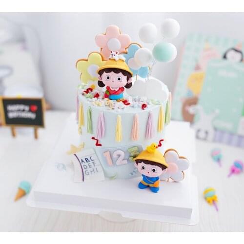 Cake Topper Baking Cake Decoration Accessories Web Celebrity Cman Nose Boy Baby Girl Furnishing Articles Lovely Cake Plug-in