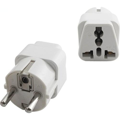 Universal KR EU Plug Adapter 2 Pin US UK To EU KR Europe Korea German France Travel Power Adapter Electrical Socket Plug Outlet