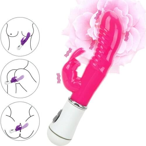 Rabbit Vibrator Dildo 12 Speeds Vagina G-spot Massager Female Masturbator Clitoris Stimulator Sex Toys For Women