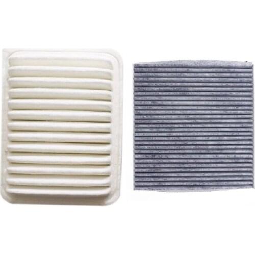 2Pcs Engine Air Filter&Cabin Air Filter For Toyota Corolla Yaris Matrix 2008-2018 17801-21050 87139-YZZ0 87139-50100