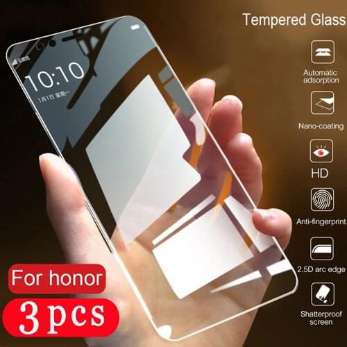 3Pcs 9H protective film for huawei honor 7A 7C pro phone screen protector honor 7 7S 7X tempered glass smartphone on the glass